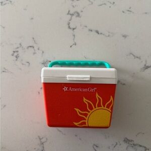 American Girl Doll Beach Cooler, Orange Sun Ice Chest, Used, Cooler Only RETIRED